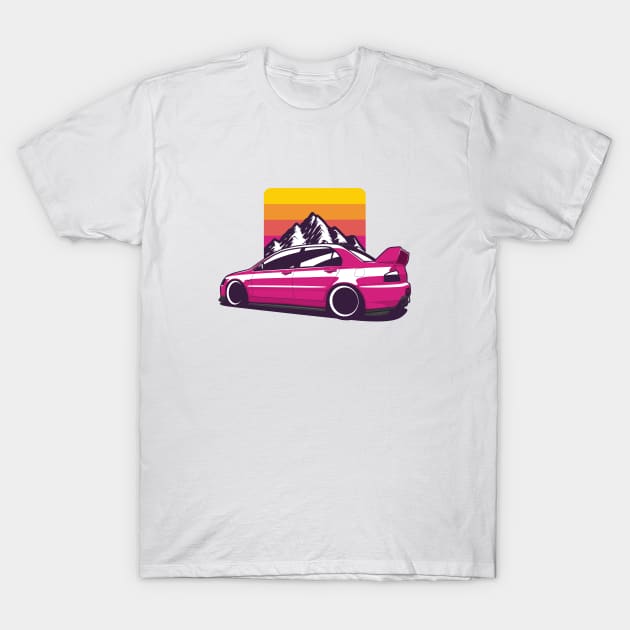 Pink Lancer EVO 8 T-Shirt by KaroCars